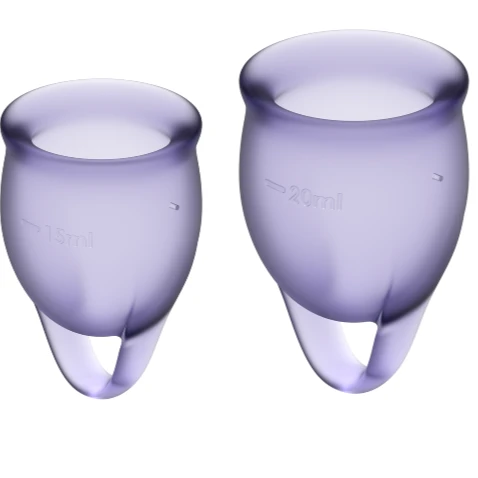 img_88120_a993770b3716b1296f061fd2bfa09f05_1.png Satisfyer Menstrual Cups Feel Confident Menstrual Cup Set 15 + 20 ml Purple