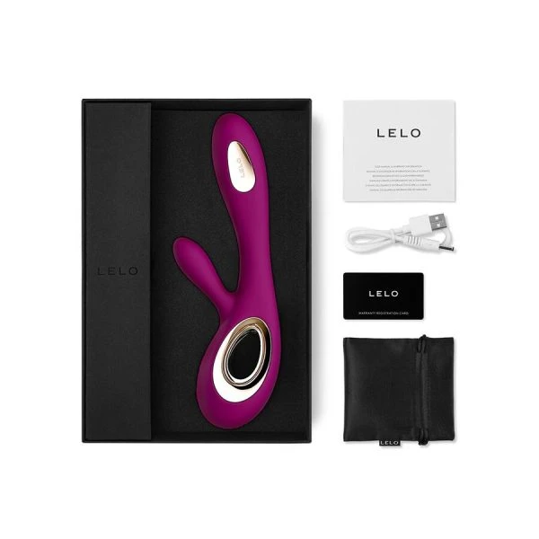 Lelo Soraya Wave Vibrator Rabbit Deep Rose – G-punt- en clitorisstimulator