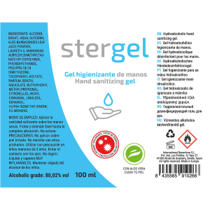 Stergel Hydroalcoholisch Handdesinfectiegel Aloë Vera Stergel Hydroalcoholisch Handdesinfectiegel Aloë Vera - Afbeelding 3