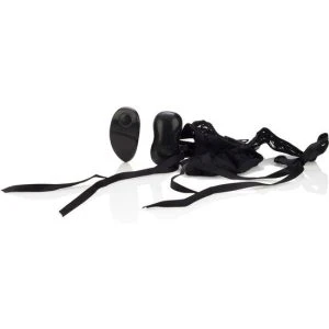 Calexotics 10-Function Thong with Vibration Ball, black