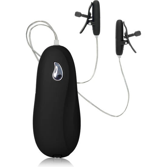 Calexotics Nippelklemmen met trilling en warmte Zwart