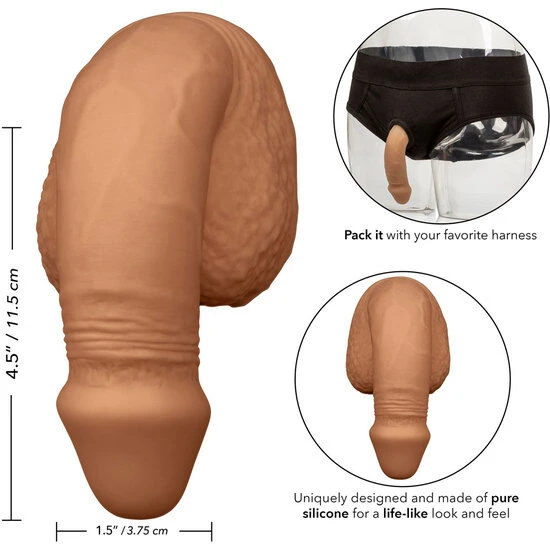 Calexotics Silikon-Packer-Penis 10,25 x 3,75 cm Karamell