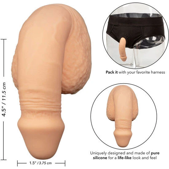 Calexotics Silikon-Dildo Packing Penis von Packer Gear, weich und flexibel
