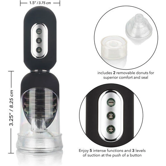 Calexotics Penispumpe Get Hard Head Pump Set mit Vibration und Saugfunktion
