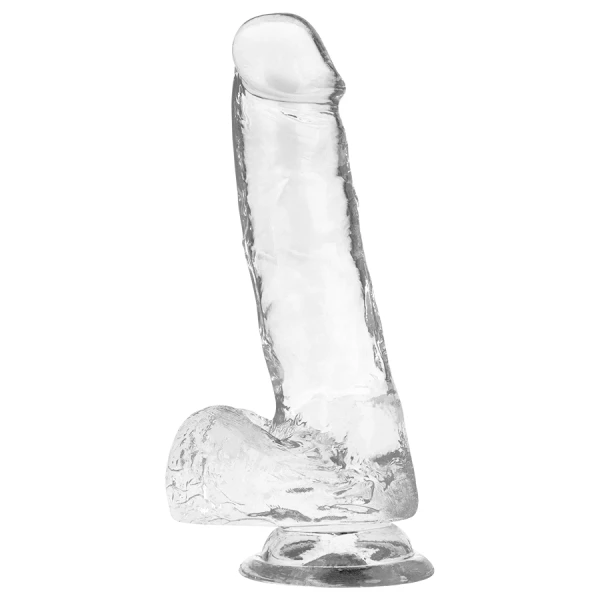 X RAY Clear Dildo with Testicles 18.5 cm Length, 3.8 cm Diameter