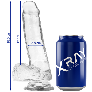 X RAY Clear Dildo with Testicles 18.5 cm Length, 3.8 cm Diameter X RAY Clear Dildo with Testicles 18.5 cm Length, 3.8 cm Diameter - Image 1