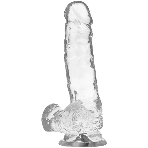X RAY Clear Dildo with Testicles 18.5 cm Length, 3.8 cm Diameter