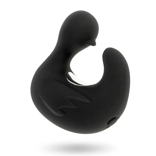 Black&silver Duckymania Finger-Vibrator aus Silikon, wiederaufladbar