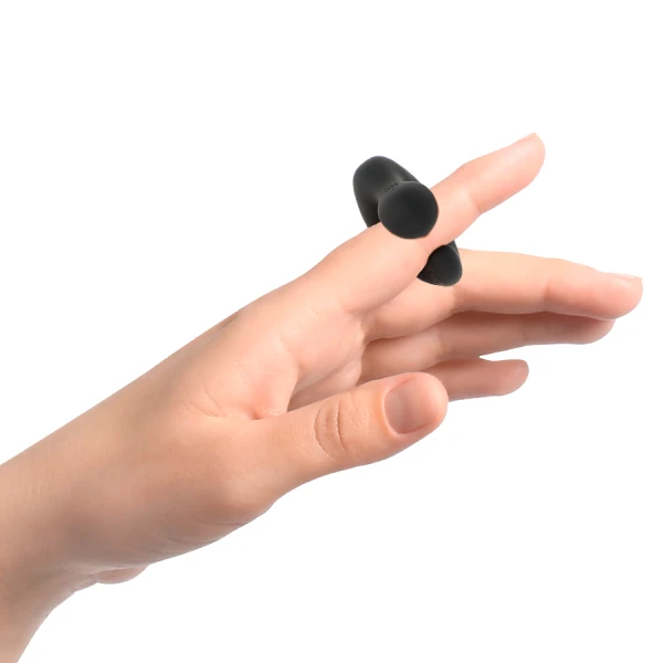 Black&silver Duckymania Finger-Vibrator aus Silikon, wiederaufladbar