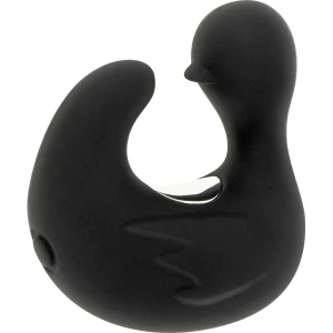 Black&silver Duckymania Vingervibrator van siliconen, oplaadbaar