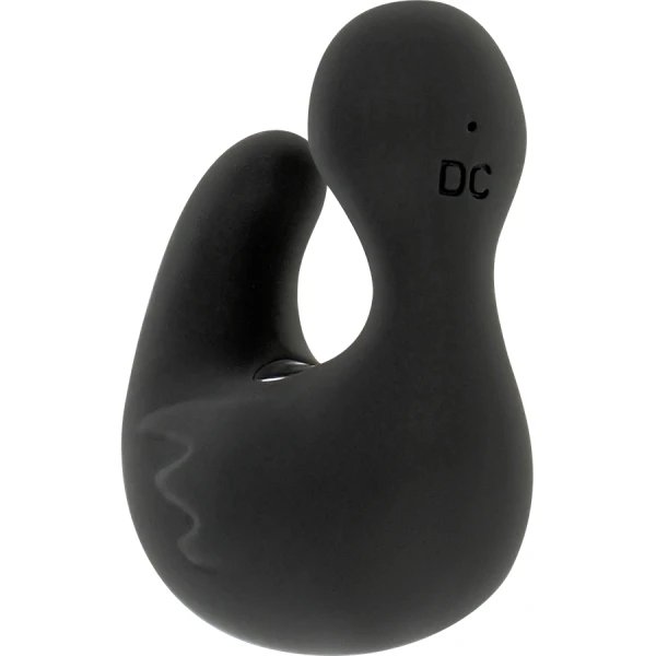 Black&silver Duckymania Finger-Vibrator aus Silikon, wiederaufladbar