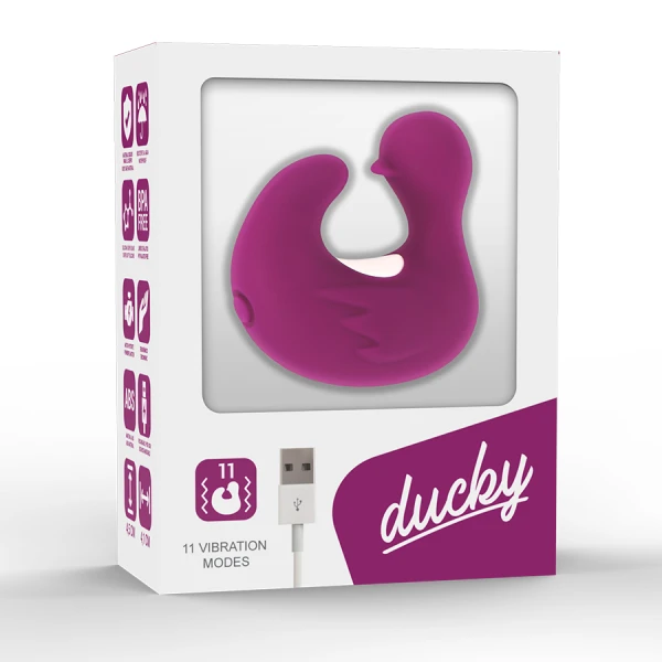 Coverme Duckymania Opgelegde Vibrator Vingerhoed Silicone Oplaadbaar