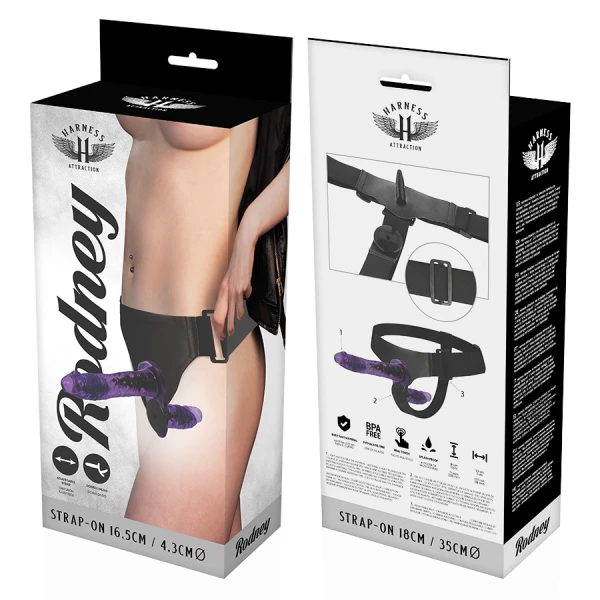 Harness Attraction Strap-On-Harness Rodney Double Penetration mit zwei Dildos Harness Attraction Strap-On-Harness Rodney Double Penetration mit zwei Dildos