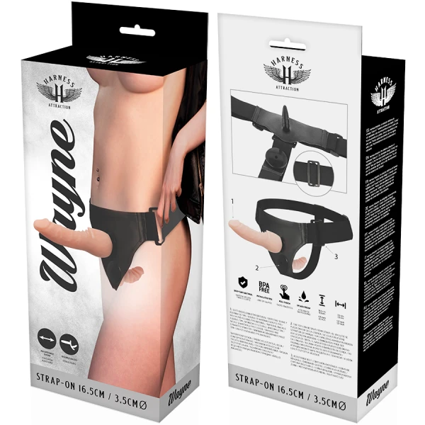 Harness Attraction Wayne Double Penetraci N Strap-On met twee dildo's