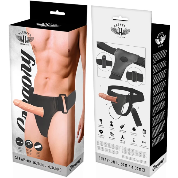 Harness Attraction Hohlgurt met Vibrator Gregory Hollow Rnes