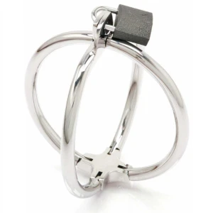 Metal Hard Criss-cross Handcuffs made of Stainless Steel for Bondage
