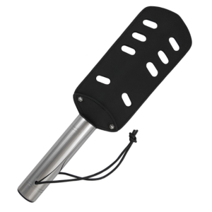 Metal Hard Spanking Paddle Made of Leather and Stainless Steel with Holes, 45 cm Metal Hard Spanking Paddle Made of Leather and Stainless Steel with Holes, 45 cm - Image 1