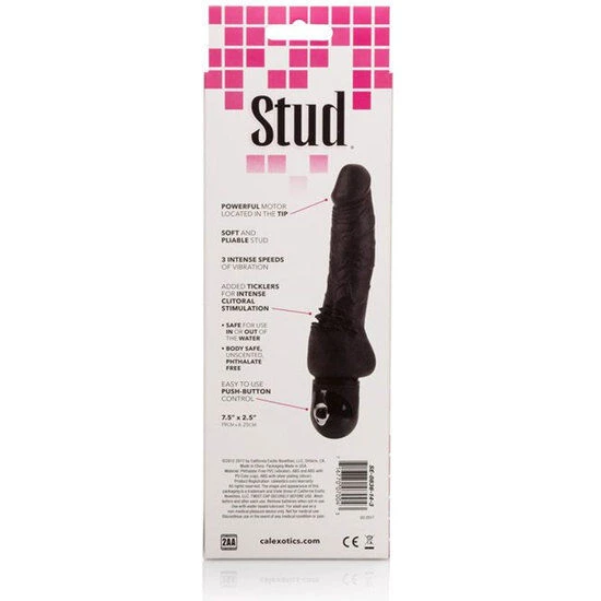 Calexotics Power Stud Cliterrific Naturvibrator schwarz, 19 cm