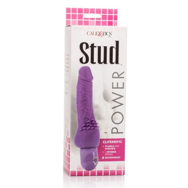 Calexotics Power Stud Cliterrific Lila Vibrator met Clitorisstimulatie