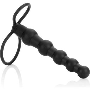Calexotics siliconen dubbele penetrator met parelketting, 14,5 cm Calexotics siliconen dubbele penetrator met parelketting, 14,5 cm - Afbeelding 1