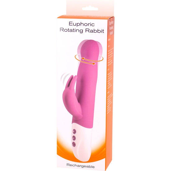 Seven Creations Euphoric Bunny Vibrator met Clitorisstimulator en Rotatie, paars
