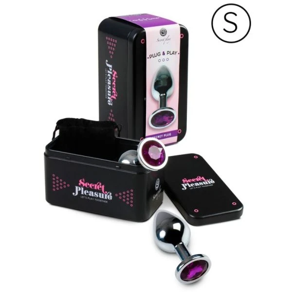 Secretplay Toys Analplug aus Aluminium mit Diamant-Deko, Lila