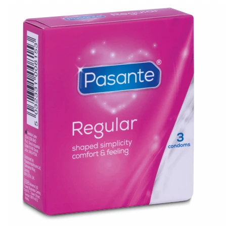 img_91719_0620baae2e7521fd5a76dd2856a624b2_1.png Pasante Regular Condooms 3 stuks, nominale breedte 54 mm