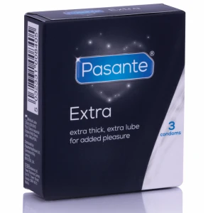 Pasante Extra Dick Condooms met glijmiddel, 3 stuks