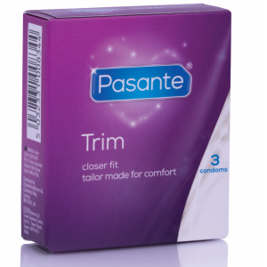 Pasante Thin Trim Condooms dun, smallere pasvorm, 3 stuks Pasante Thin Trim Condooms dun, smallere pasvorm, 3 stuks - Afbeelding 1