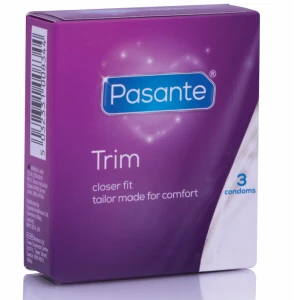 Pasante Thin Trim Condooms dun, smallere pasvorm, 3 stuks