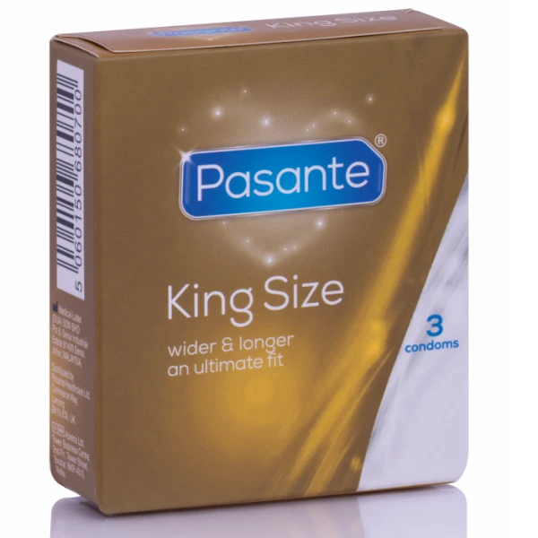 Pasante Kondomen King Size 3 stuks, 60 mm nominale breedte