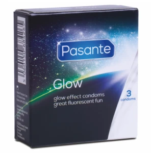 Pasante Glow In The Dark Condooms, 3 stuks