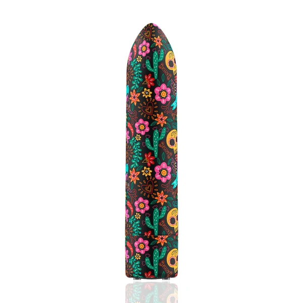 Custom Bullets oplaadbare bulletvibrator met 10 intensiteiten, bloemmotief