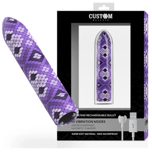 Custom Bullets rechargeable mini vibrator Snake Purple Magnetic 10V