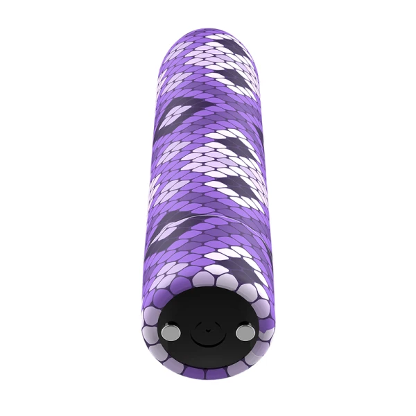 Custom Bullets oplaadbare mini-vibrator Snake Purple Magnetic 10V