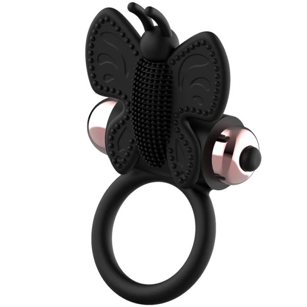 Coquette Toys Chic Desire Cock Ring with Butterfly Vibrator Black/Gold Coquette Toys Chic Desire Cock Ring with Butterfly Vibrator Black/Gold