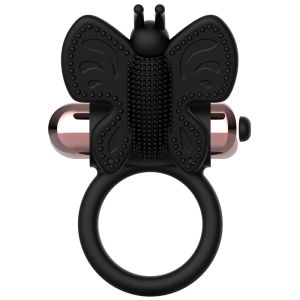 Coquette Toys Chic Desire Cock Ring with Butterfly Vibrator Black/Gold Coquette Toys Chic Desire Cock Ring with Butterfly Vibrator Black/Gold - Image 6