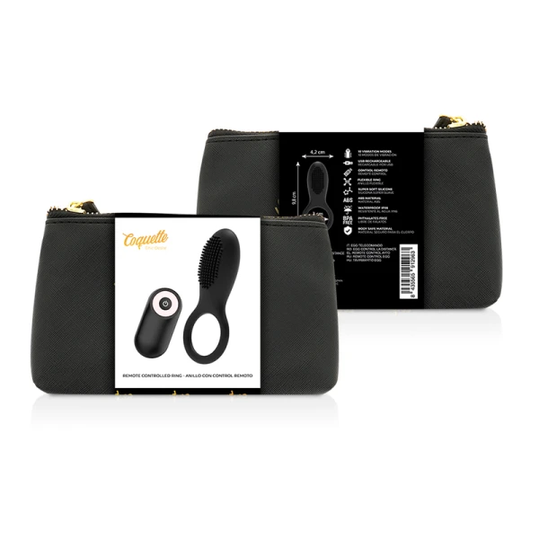 Coquette Toys Cockring Chic Desire met afstandsbediening oplaadbaar zwart/goud