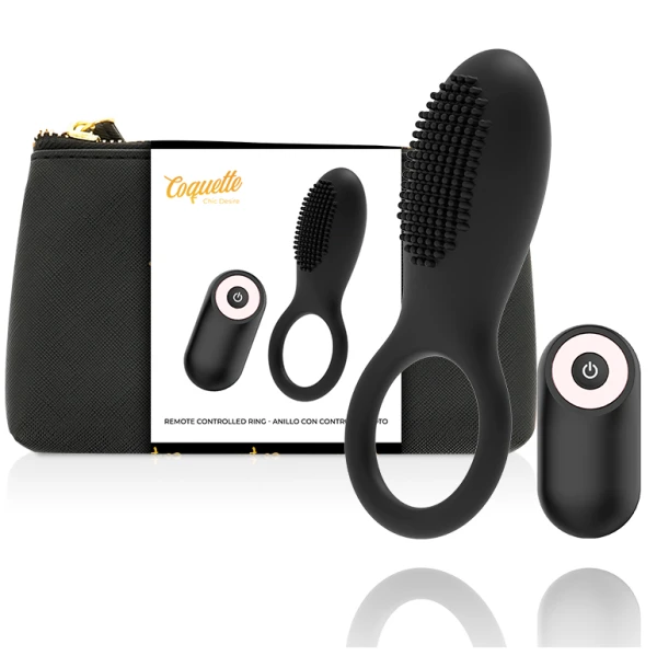 Coquette Toys Cockring Chic Desire met afstandsbediening oplaadbaar zwart/goud