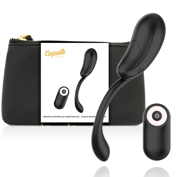 Coquette Toys Chic Desire Vibratie-ei met afstandsbediening oplaadbaar zwart/goud Coquette Toys Chic Desire Vibratie-ei met afstandsbediening oplaadbaar zwart/goud