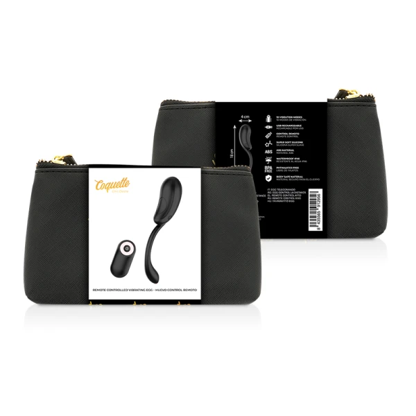 Coquette Toys Chic Desire Vibratie-ei met afstandsbediening oplaadbaar zwart/goud Coquette Toys Chic Desire Vibratie-ei met afstandsbediening oplaadbaar zwart/goud