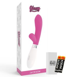 Glossy Jackson Konijnenvibrator met clitorisstimulator, siliconen, 12 cm Glossy Jackson Konijnenvibrator met clitorisstimulator, siliconen, 12 cm - Afbeelding 5