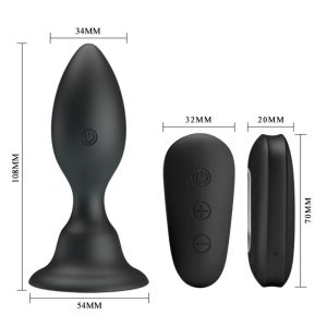 MR Play Anaalplug met trilling en afstandsbediening, siliconen, 108 mm MR Play Anaalplug met trilling en afstandsbediening, siliconen, 108 mm - Afbeelding 5