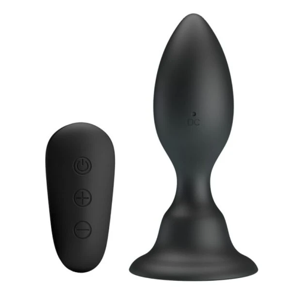 MR Play Anaalplug met trilling en afstandsbediening, siliconen, 108 mm