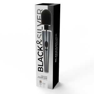 Black&silver Dexter Massagestab van siliconen, oplaadbaar Black&silver Dexter Massagestab van siliconen, oplaadbaar - Afbeelding 3