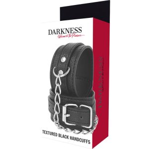 Darkness Bondage Handboeien van zwart gestructureerd leer Darkness Bondage Handboeien van zwart gestructureerd leer - Afbeelding 5