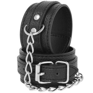 Darkness Bondage Handboeien van zwart gestructureerd leer Darkness Bondage Handboeien van zwart gestructureerd leer - Afbeelding 2
