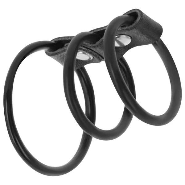 Darkness Bondage Penisring-Set van 3 flexibele ringen Darkness Bondage Penisring-Set van 3 flexibele ringen