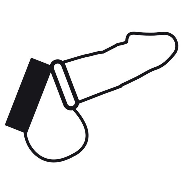 Darkness Bondage Penis- en Teelbalring van metaal, zwart