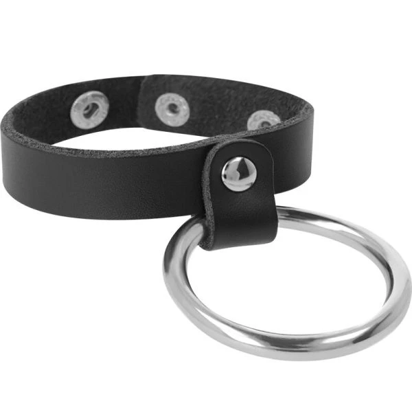 Darkness Bondage Penis- en Teelbalring van metaal, zwart